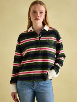 Lara Green/Pink Boxy Fit Rugby Shirt