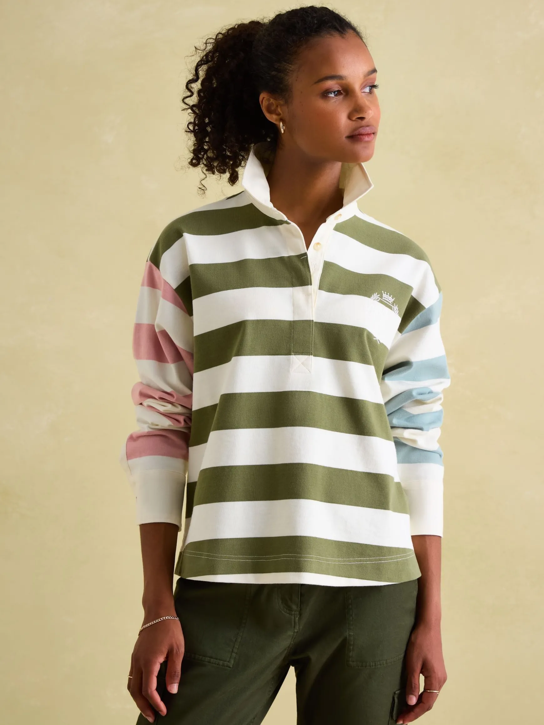 Lara Multi Boxy Fit Rugby Shirt