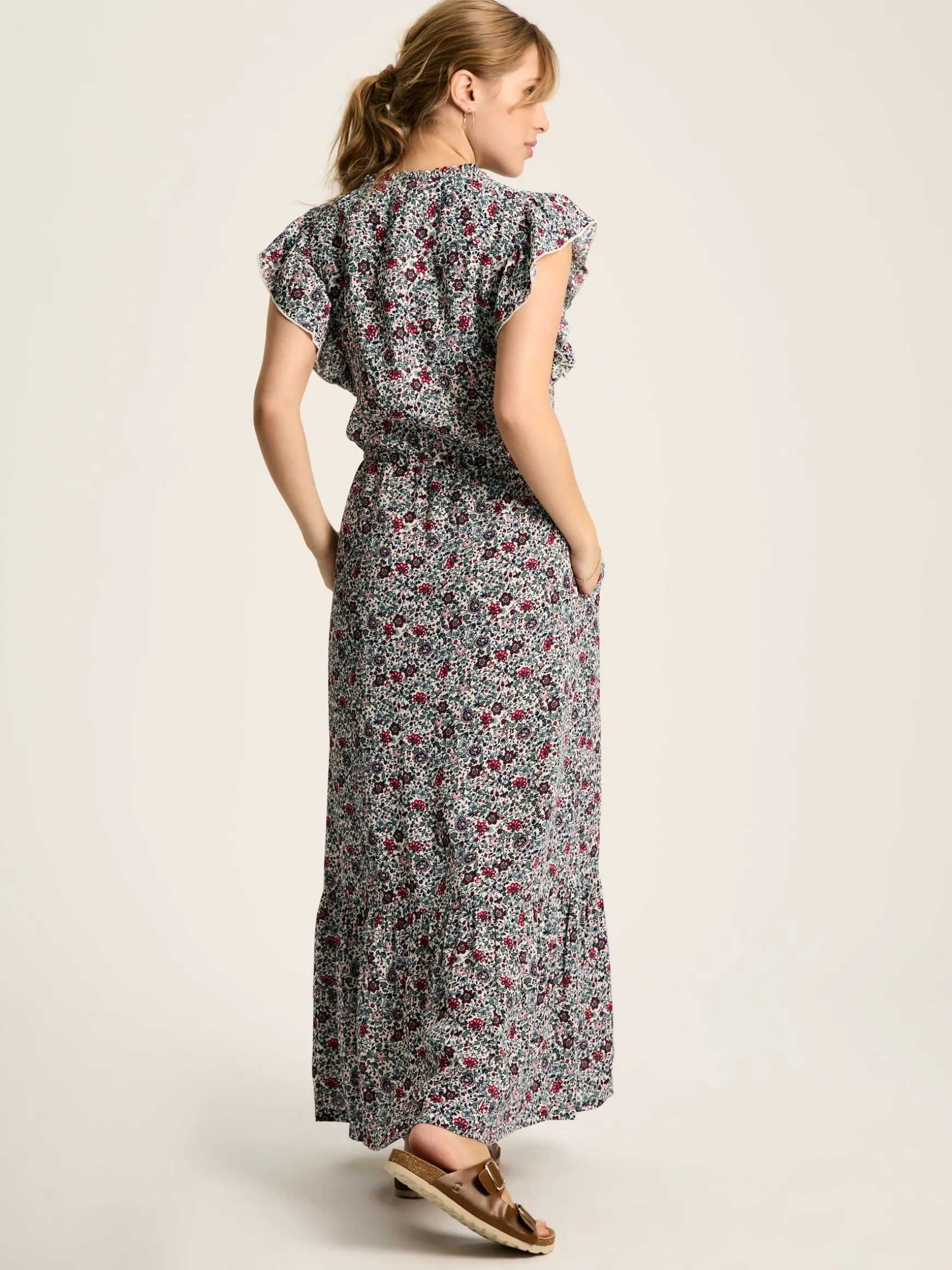 Lillia Multi Tie Waist Tiered Dress