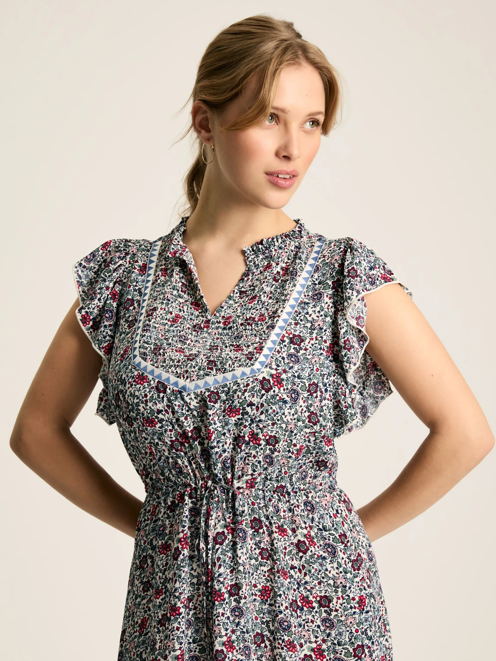 Lillia Multi Tie Waist Tiered Dress
