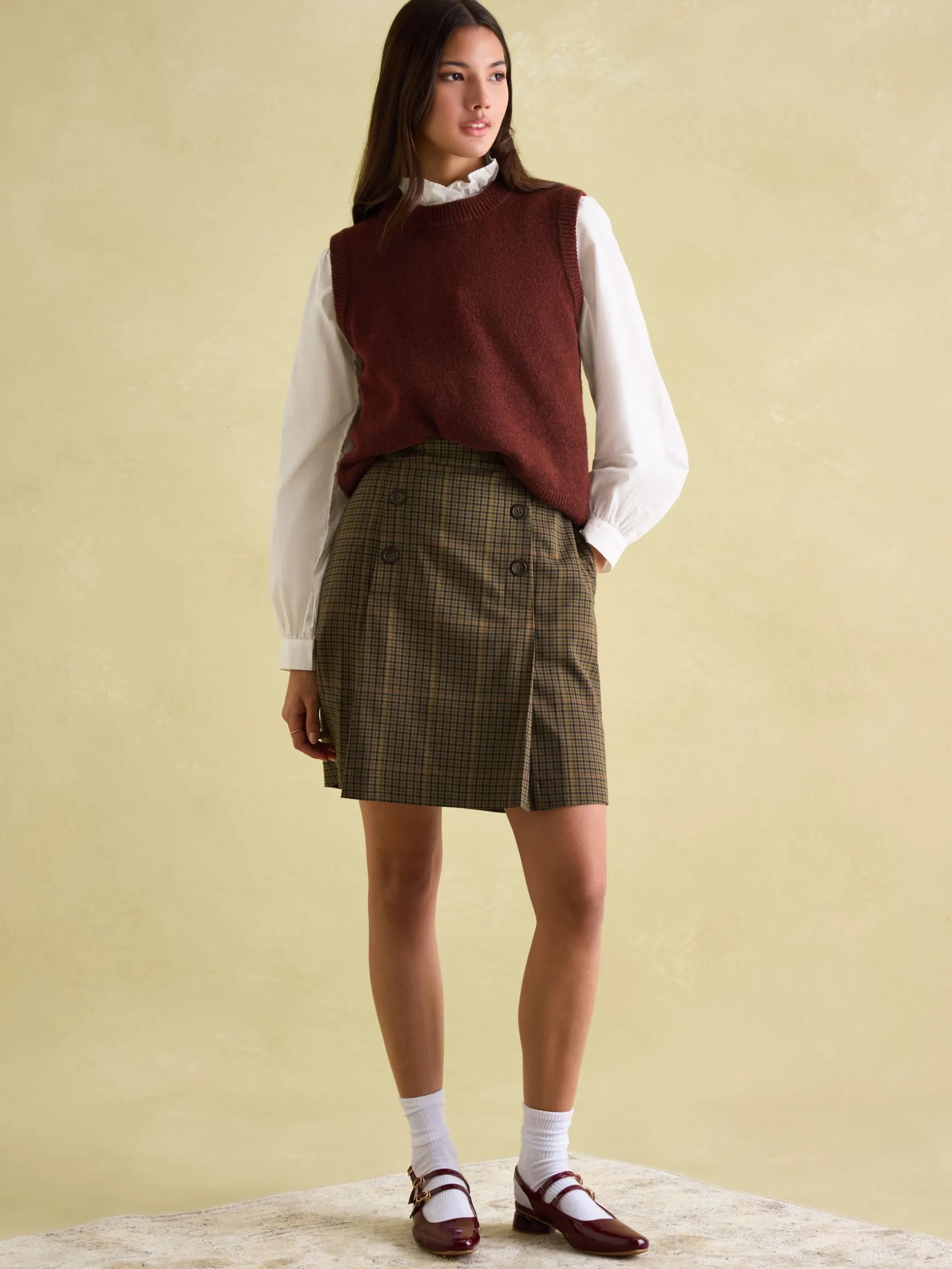 Maize Check Skirt