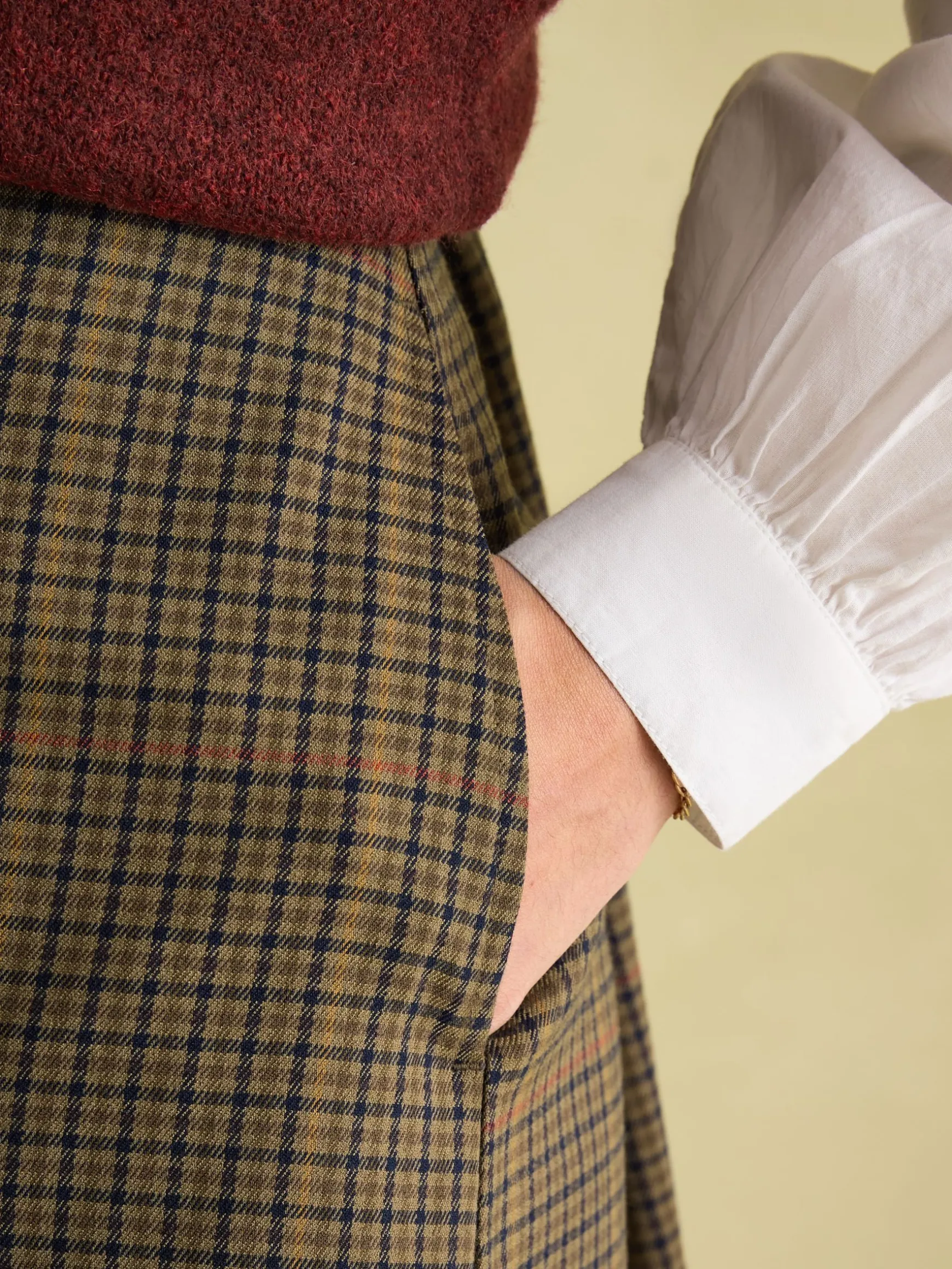 Maize Check Skirt