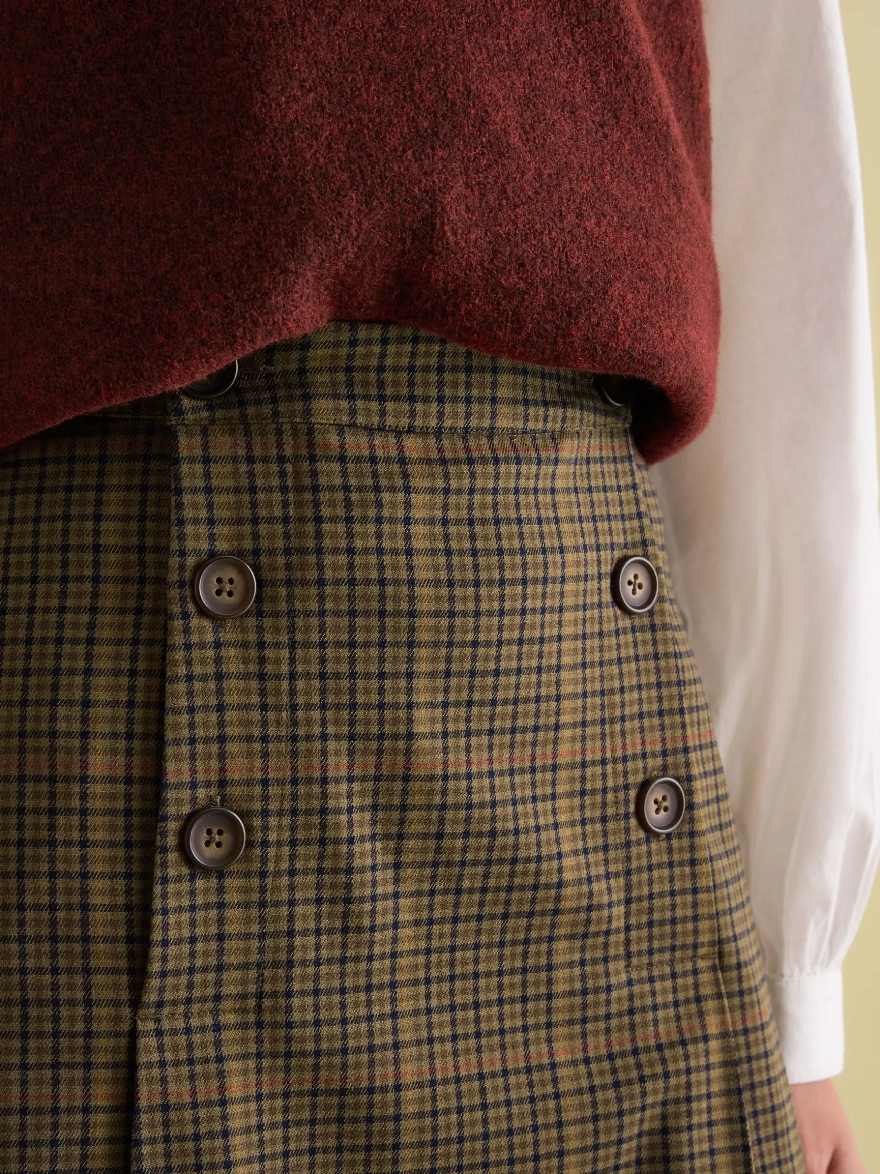 Maize Check Skirt