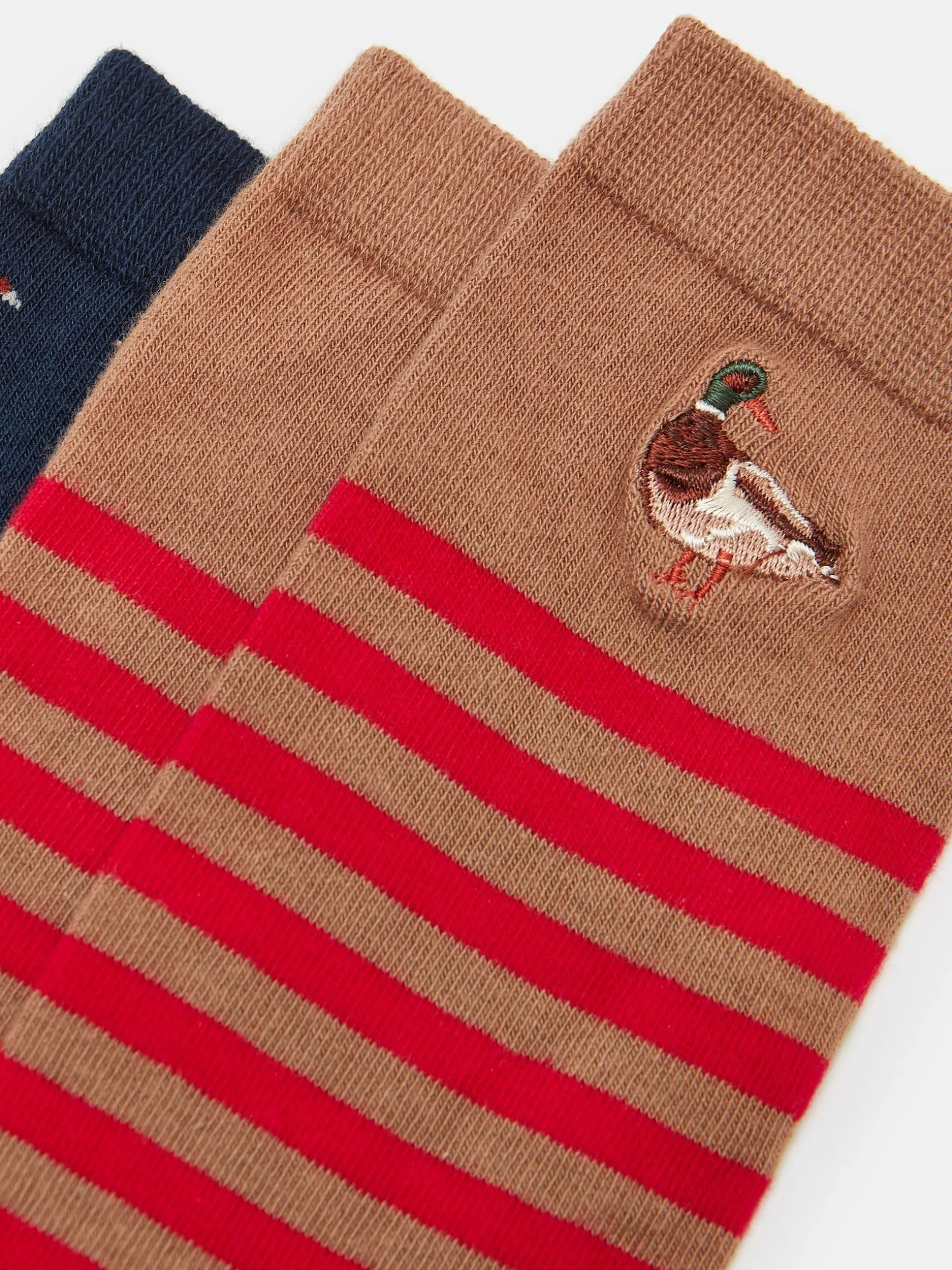 Men's Kingsbury Tan/Navy 2 Pack Socks (size 7-12)