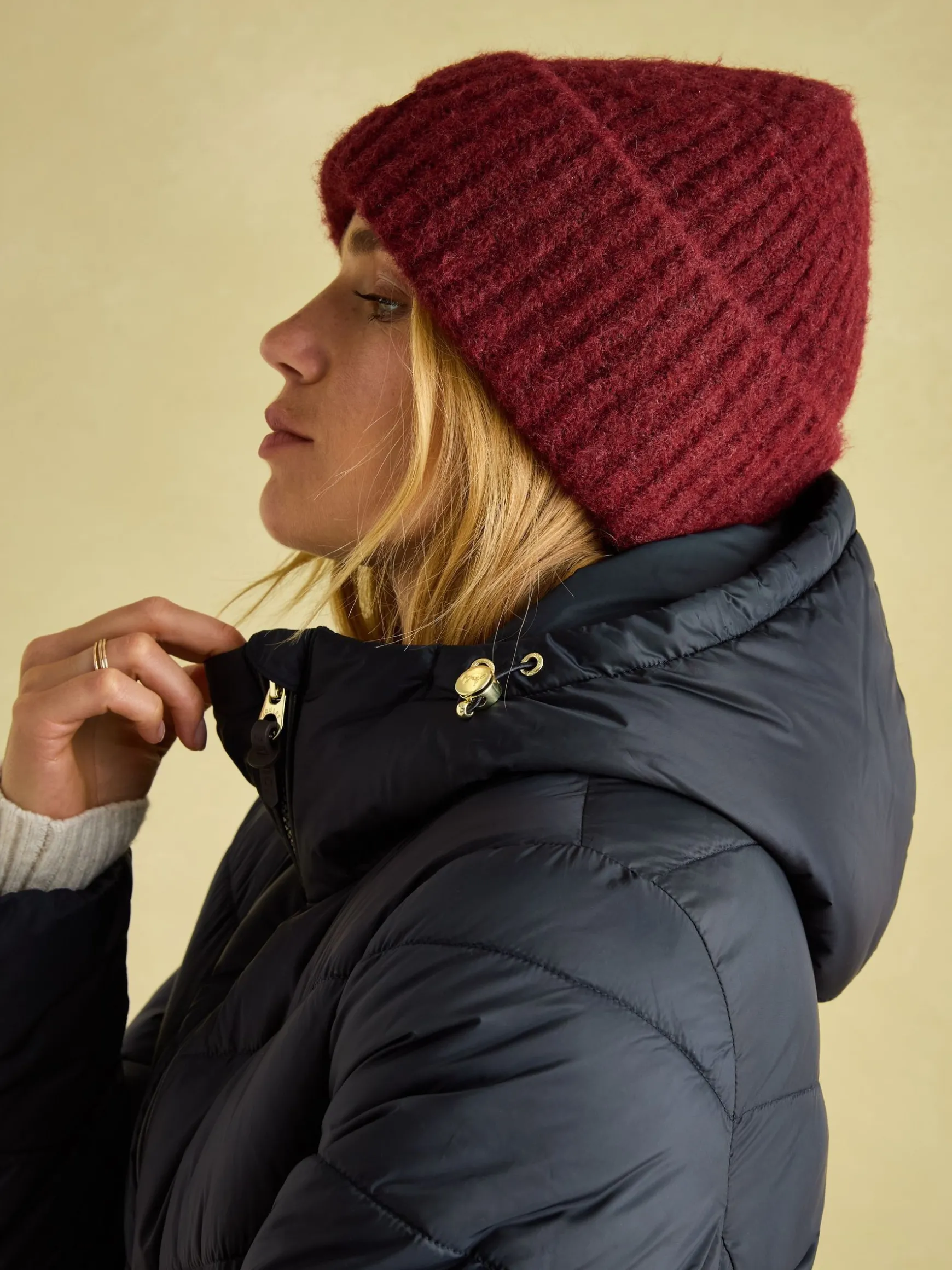 Moorsdale Navy Mid Length Showerproof Padded Coat