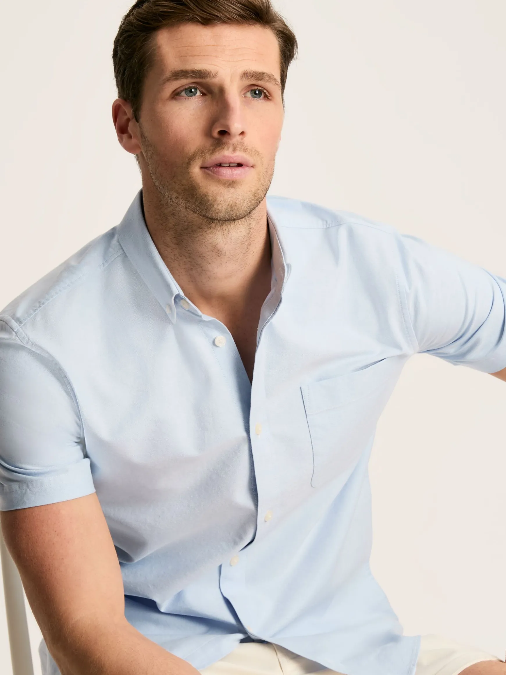 Oxford Blue Short Sleeve Classic Fit Shirt
