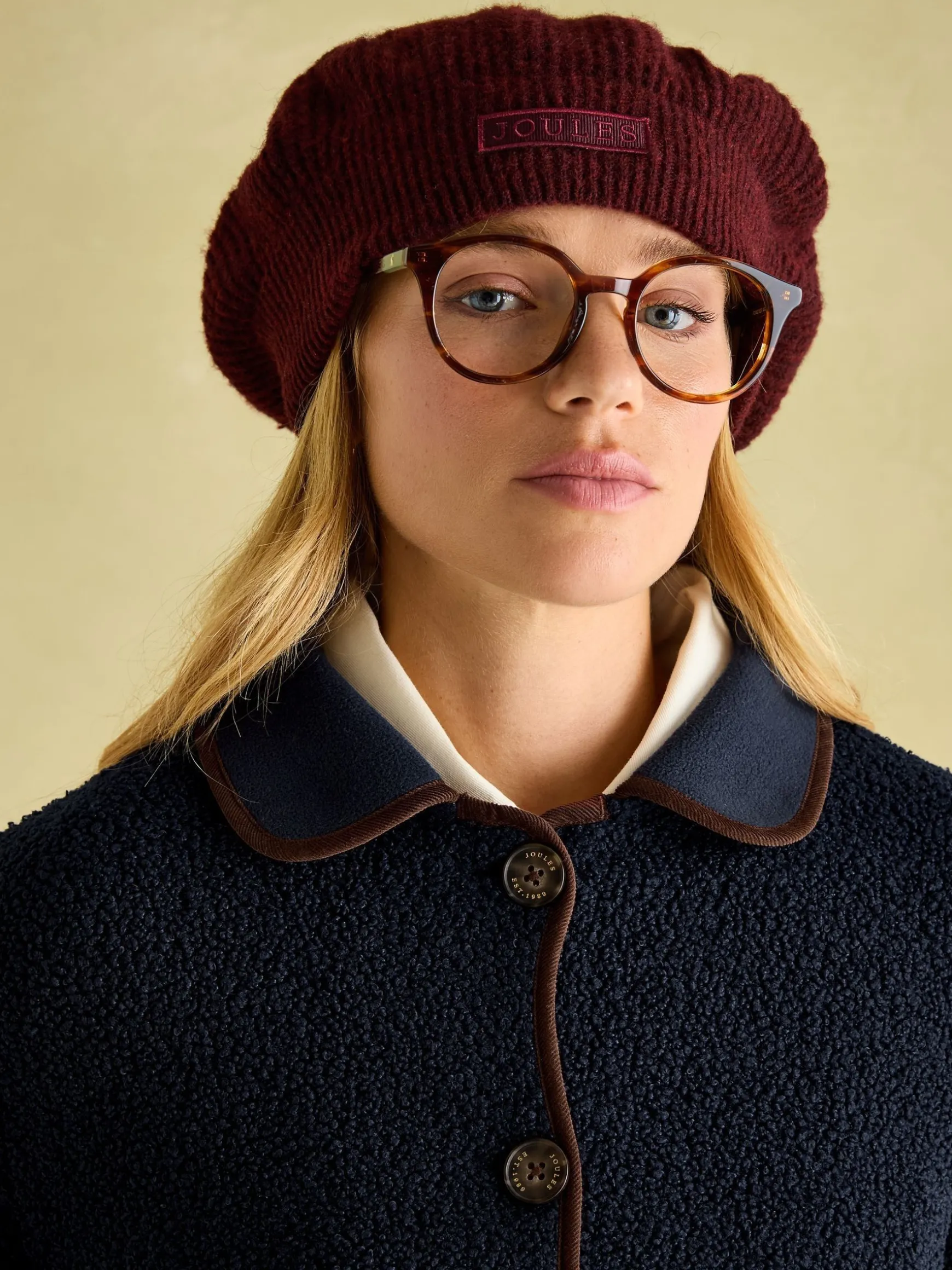 Sadie Navy Button Down Fleece Jacket