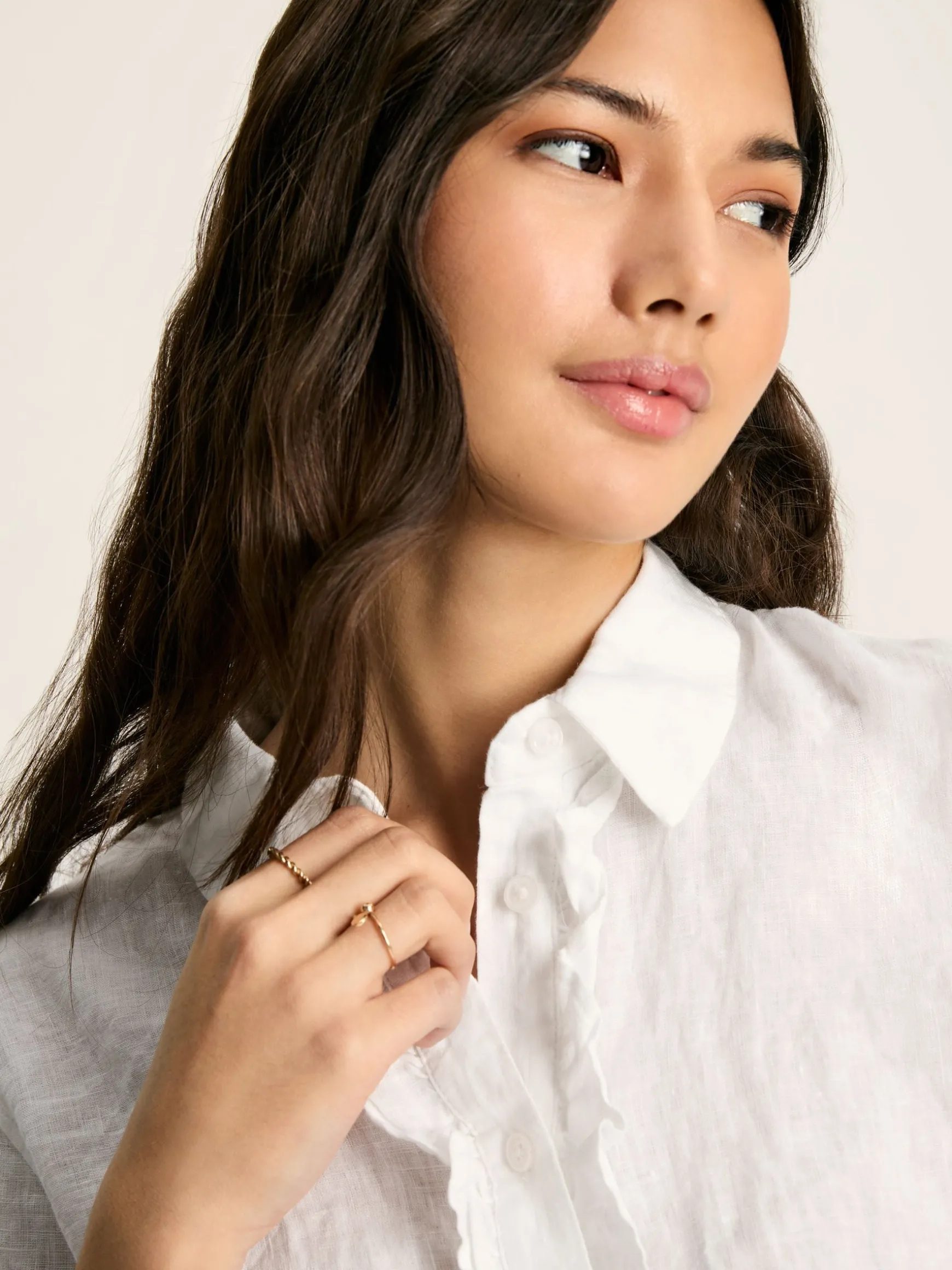 Selene White 100% Linen Shirt