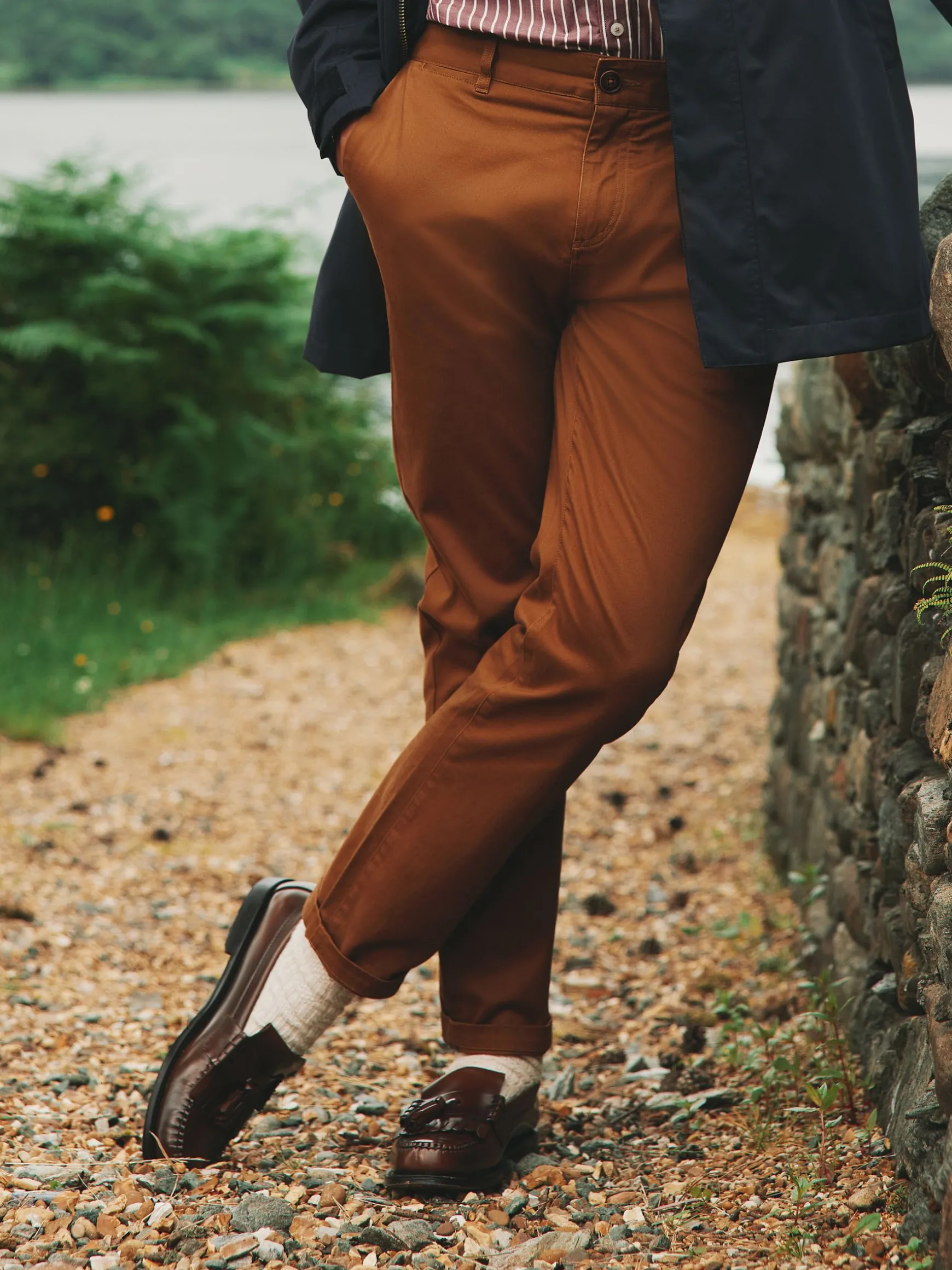 Stamford Brown Slim Fit Chinos