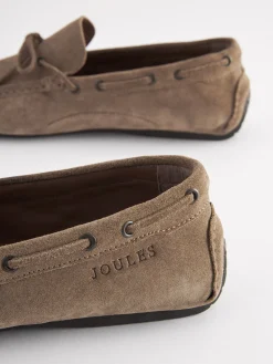 Stone Suede Driver Shoes