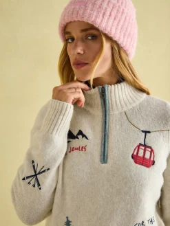 Summit Cream Quarter Zip Ski Jumper