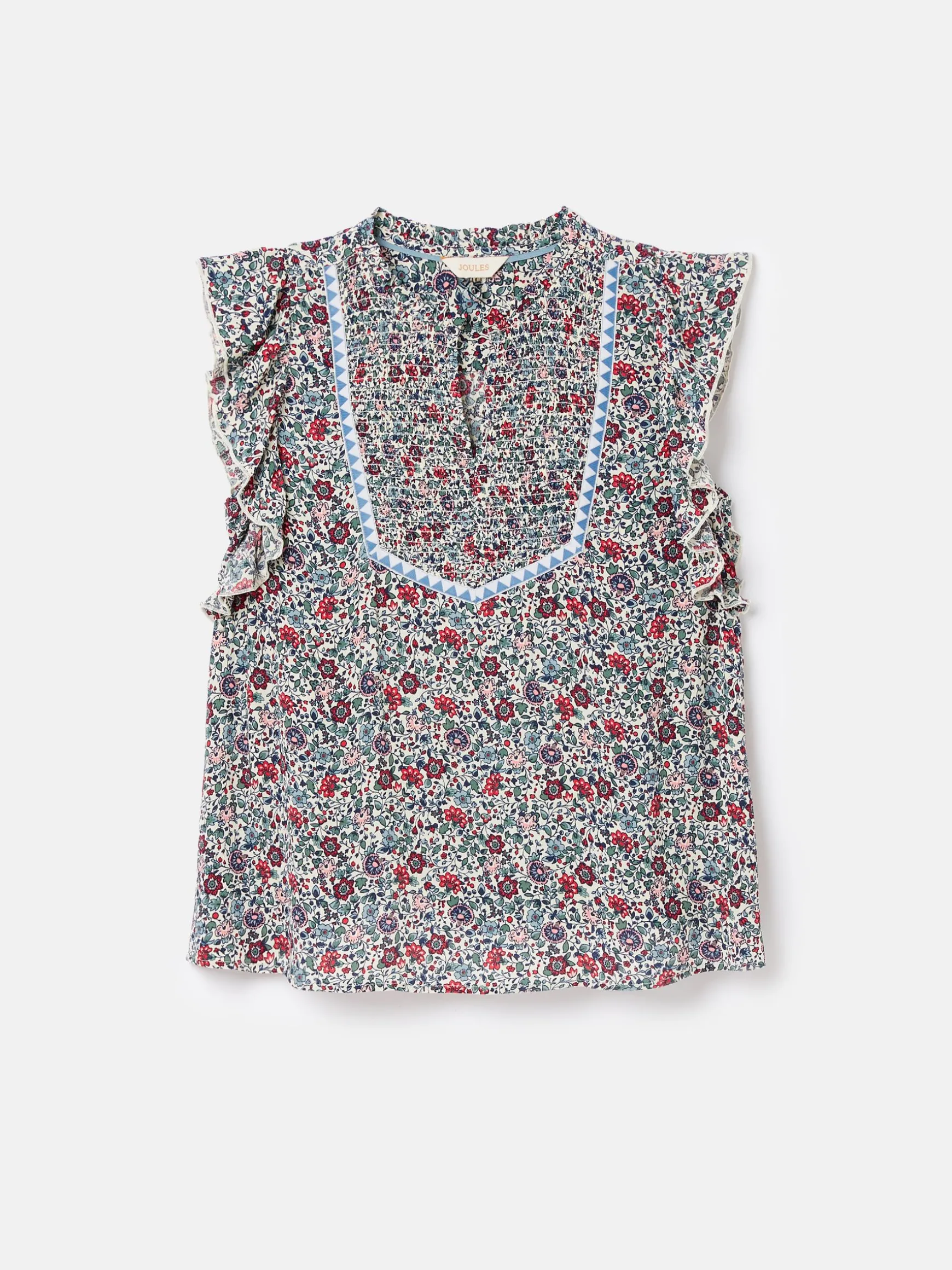 Verity Multi Frill Shoulder Sleeveless Blouse