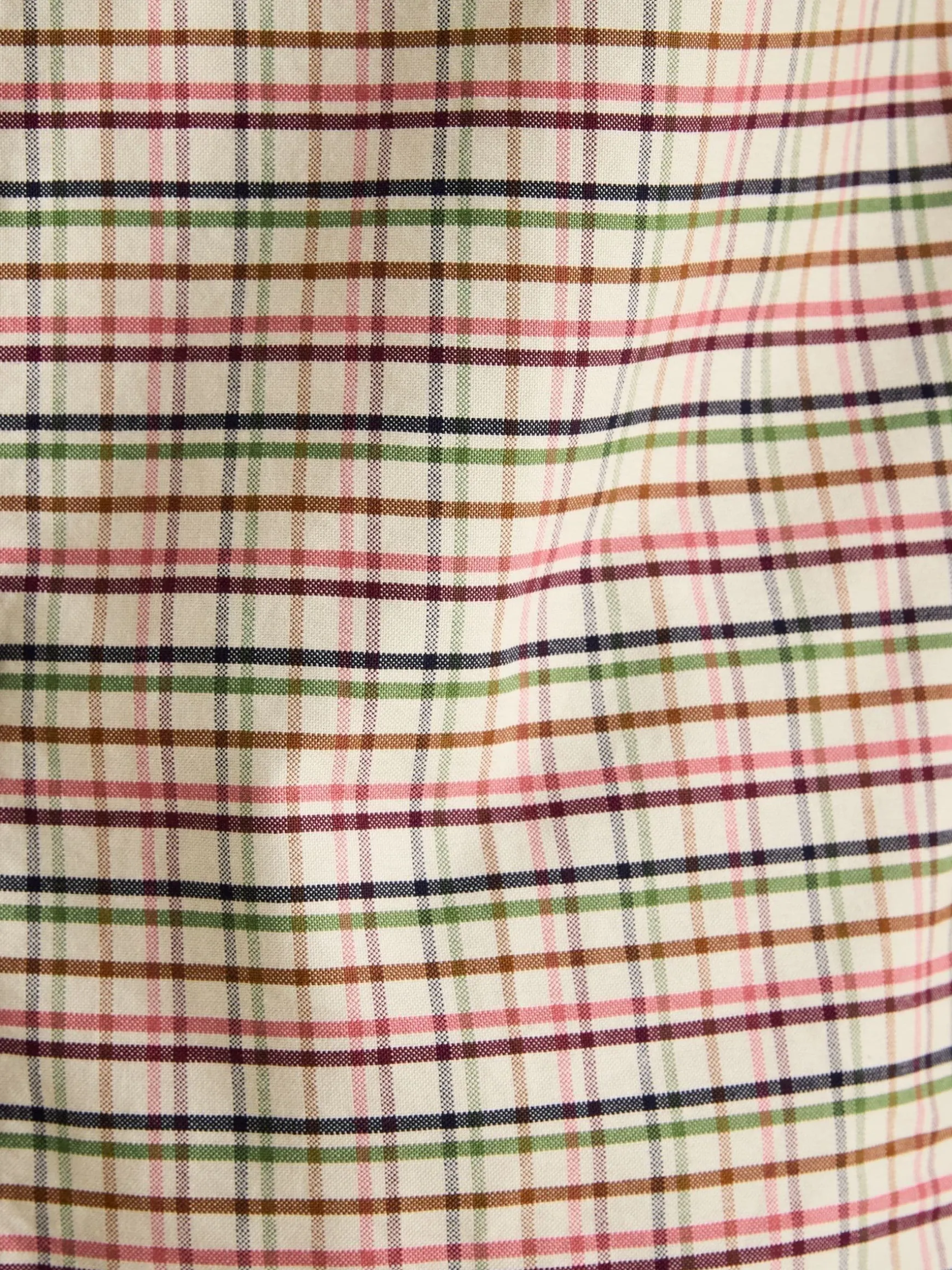 Welford Cream Multi Cotton Check Shirt