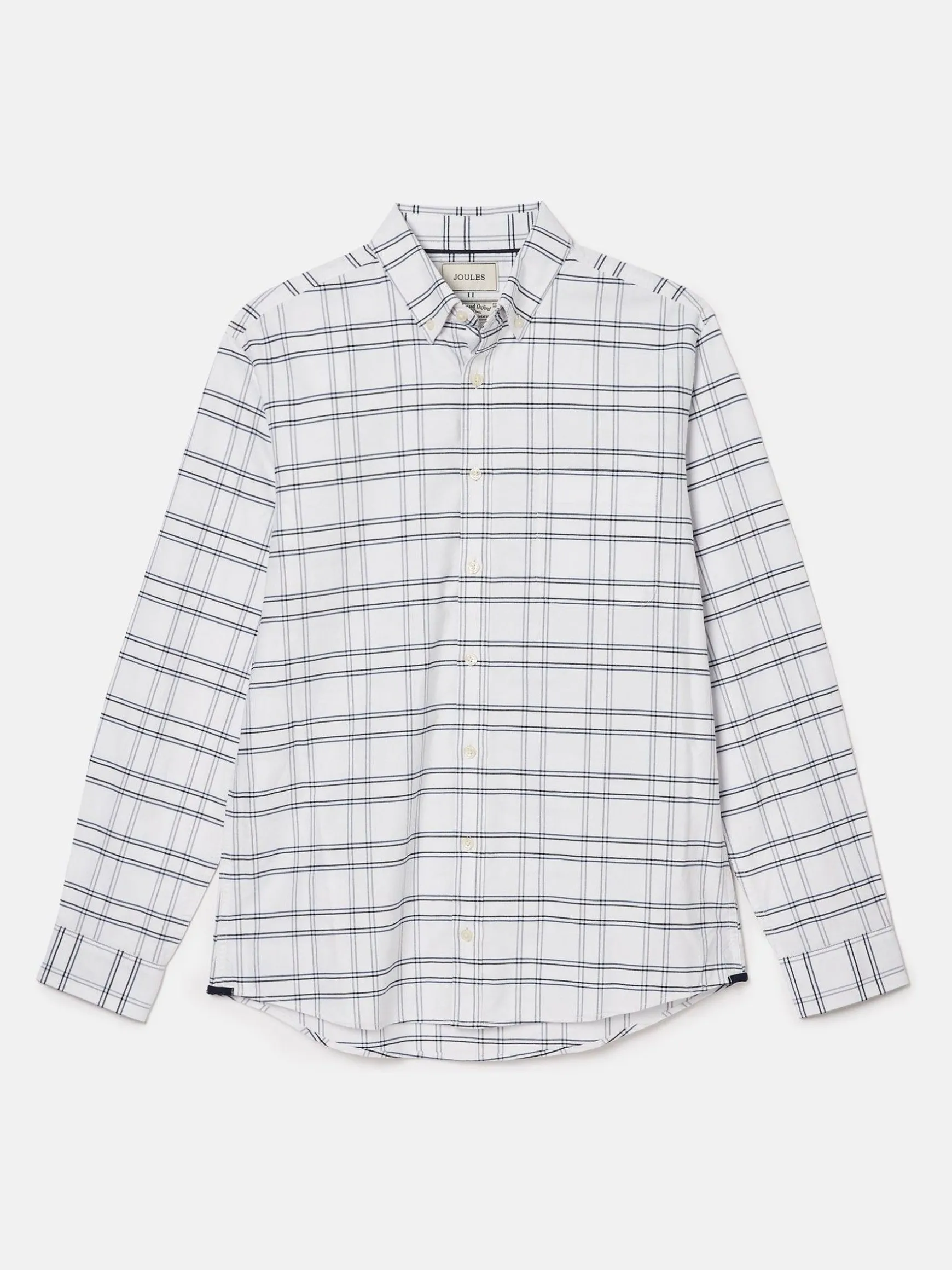 Welford White Cotton Check Shirt