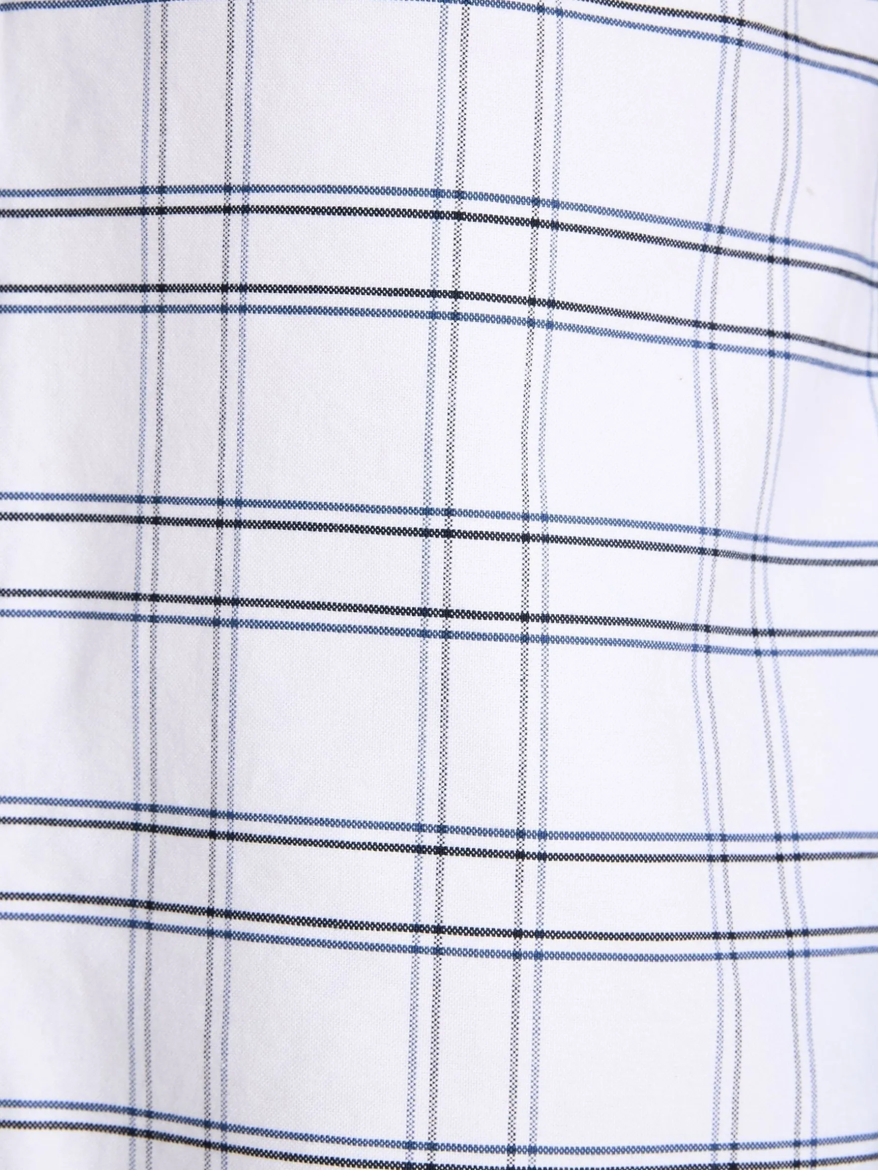 Welford White Cotton Check Shirt