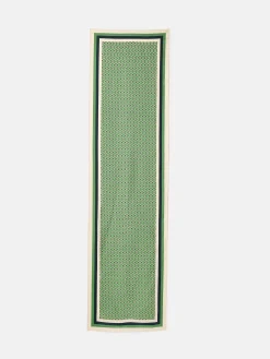 Windsor Green Printed Long Silk Scarf