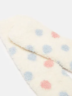 Women's Fluffy Cream Socks (size 4-8)