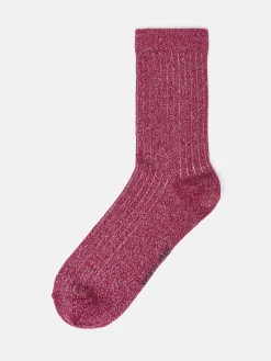 Women's Freya Navy Glitter Socks