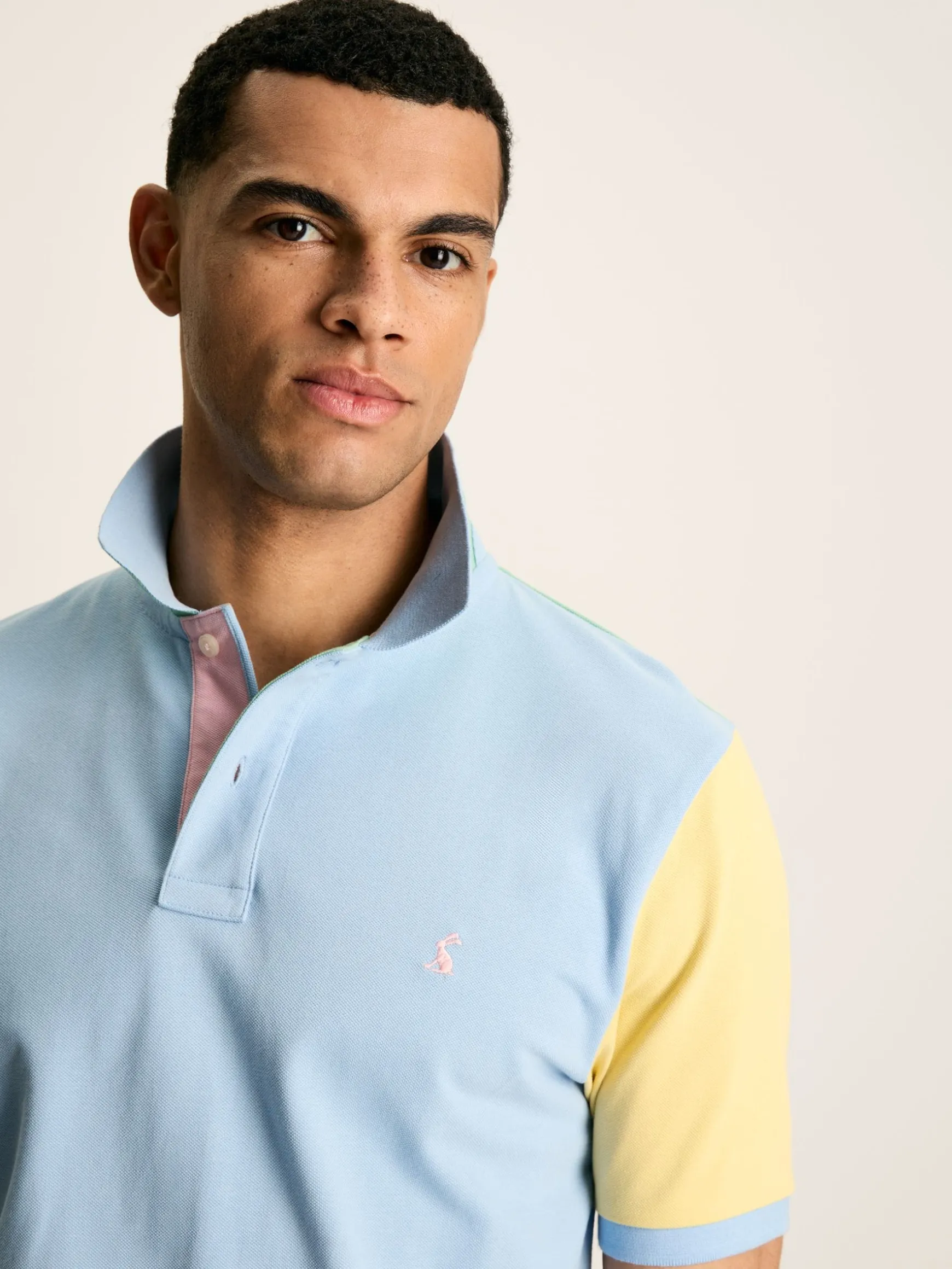 Woody Blue Colourblock Polo Shirt