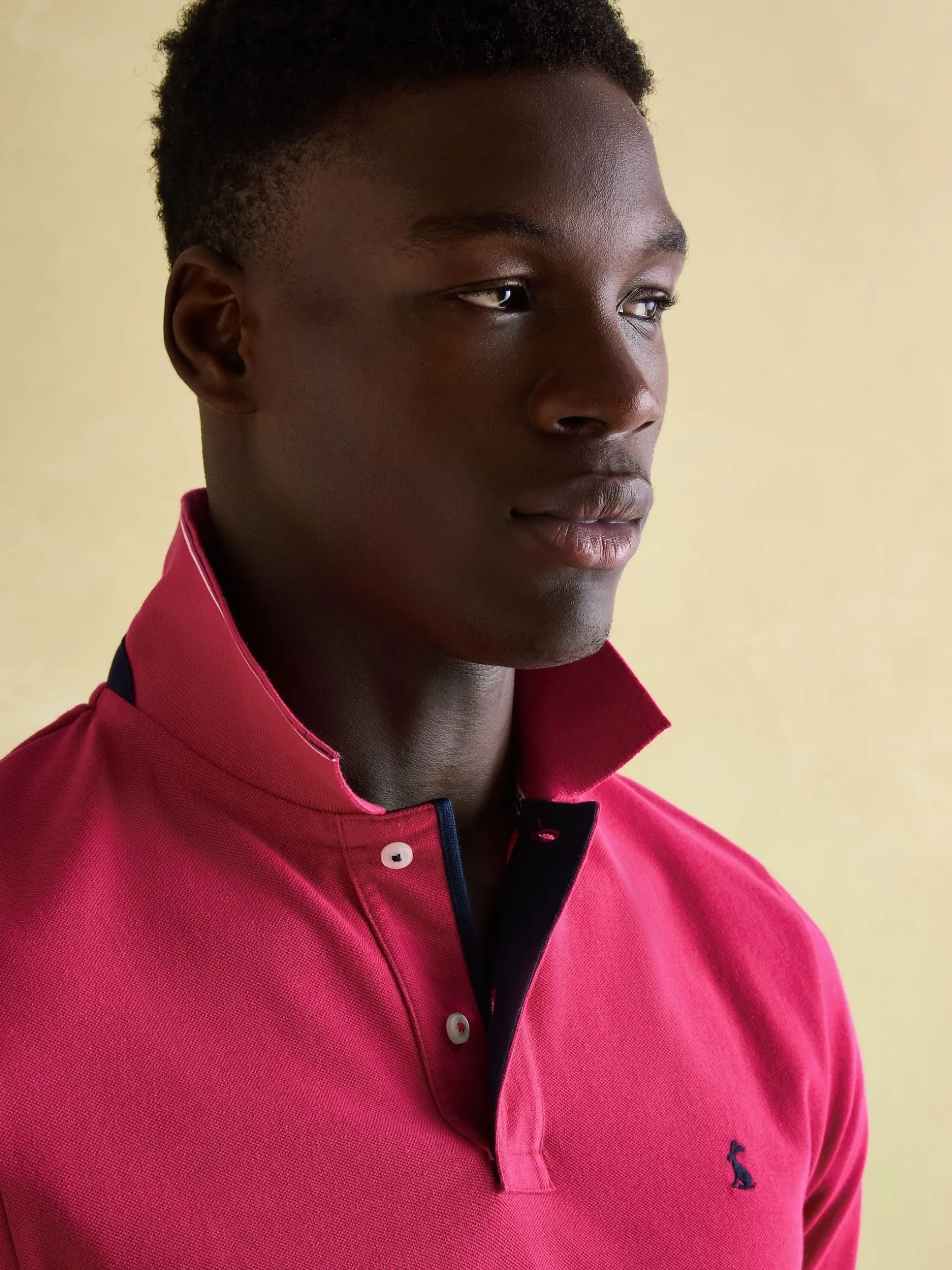 Woody Bright Pink Regular Fit Cotton Pique Polo Shirt