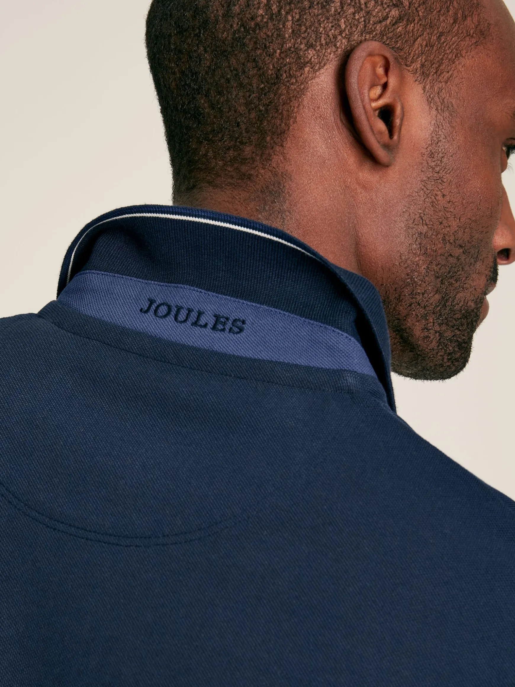 Woody Navy Blue Regular Fit Cotton Pique Polo Shirt